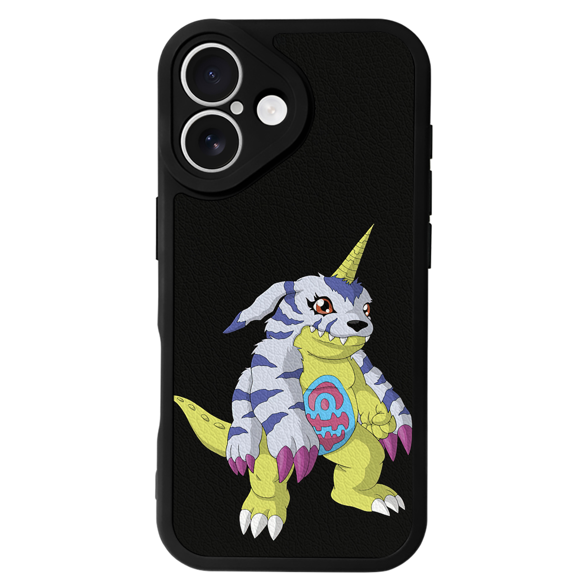 （画像用） Digimon デジタルモンスター/デジモン 【iPhone 16シリーズ対応】シリコンスマホケース（レザー調） 材質：シリコン
